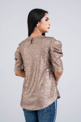Sequin-Embroidered Fashion Top - Bling