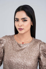Sequin-Embroidered Fashion Top - Bling