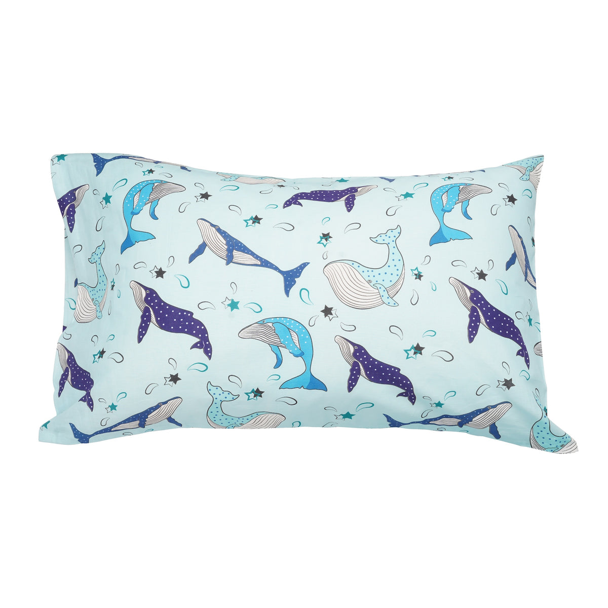 Kids Pillow Cover- Icy Whales