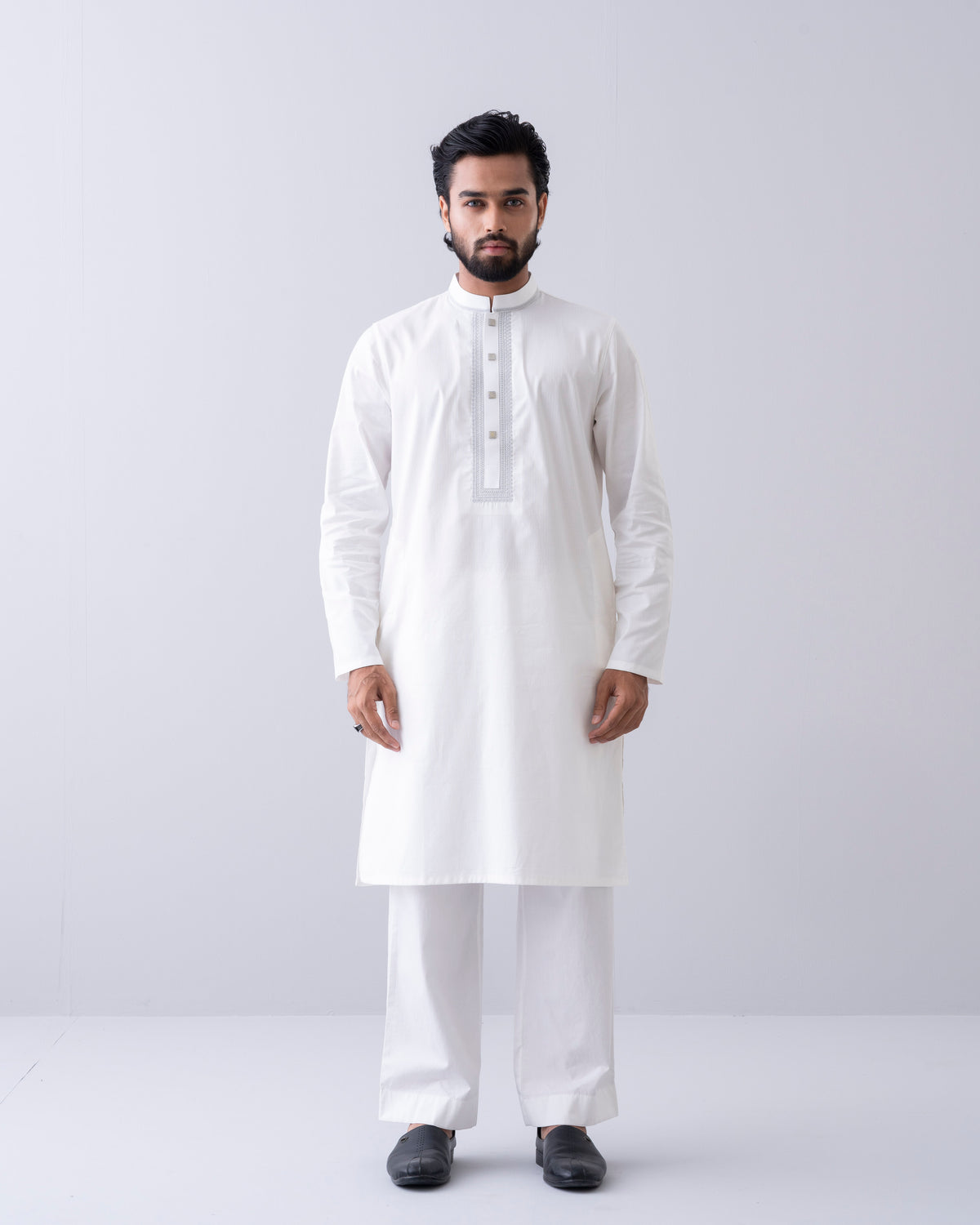 Regular Fit Embroidered Semi-Formal Panjabi