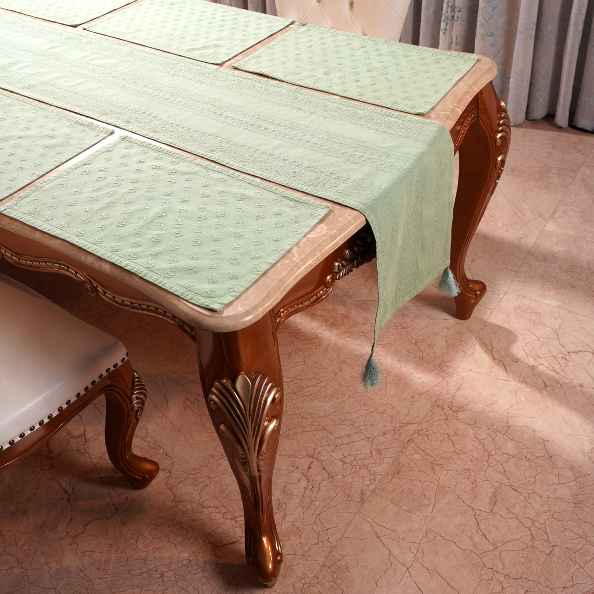 Table Runner - Pastel Green (14x45Inch)