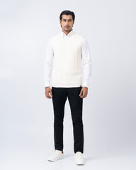 Regular Fit Solid Sweater Vest