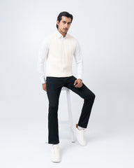 Regular Fit Solid Sweater Vest