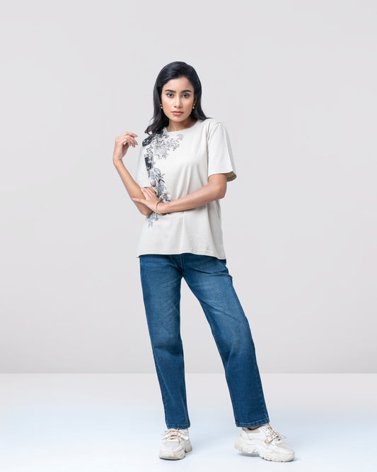 Women’s Regular Fit Pigment Print T-Shirt