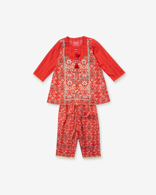 Newborn Girls' Ethnic Set (6-18 Months)