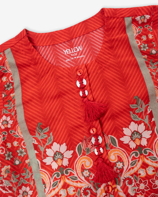 Newborn Girls' Ethnic Set (6-18 Months)