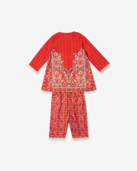 Newborn Girls' Ethnic Set (3-6 Months)