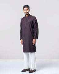 Regular Fit Embroidered Blended Fabric Formal Panjabi