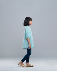 Girls' Embroidered Mixed-Blend Ethnic Top (6-8 Years)