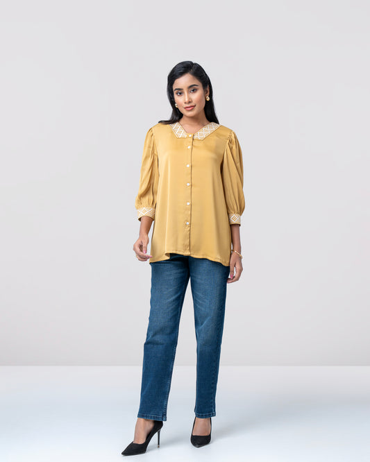 Relaxed Fit Embroidered Fashion Top