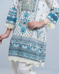 Princess Embroidered Three-Piece Lawn with Chiffon Dupatta (10-14 Years)