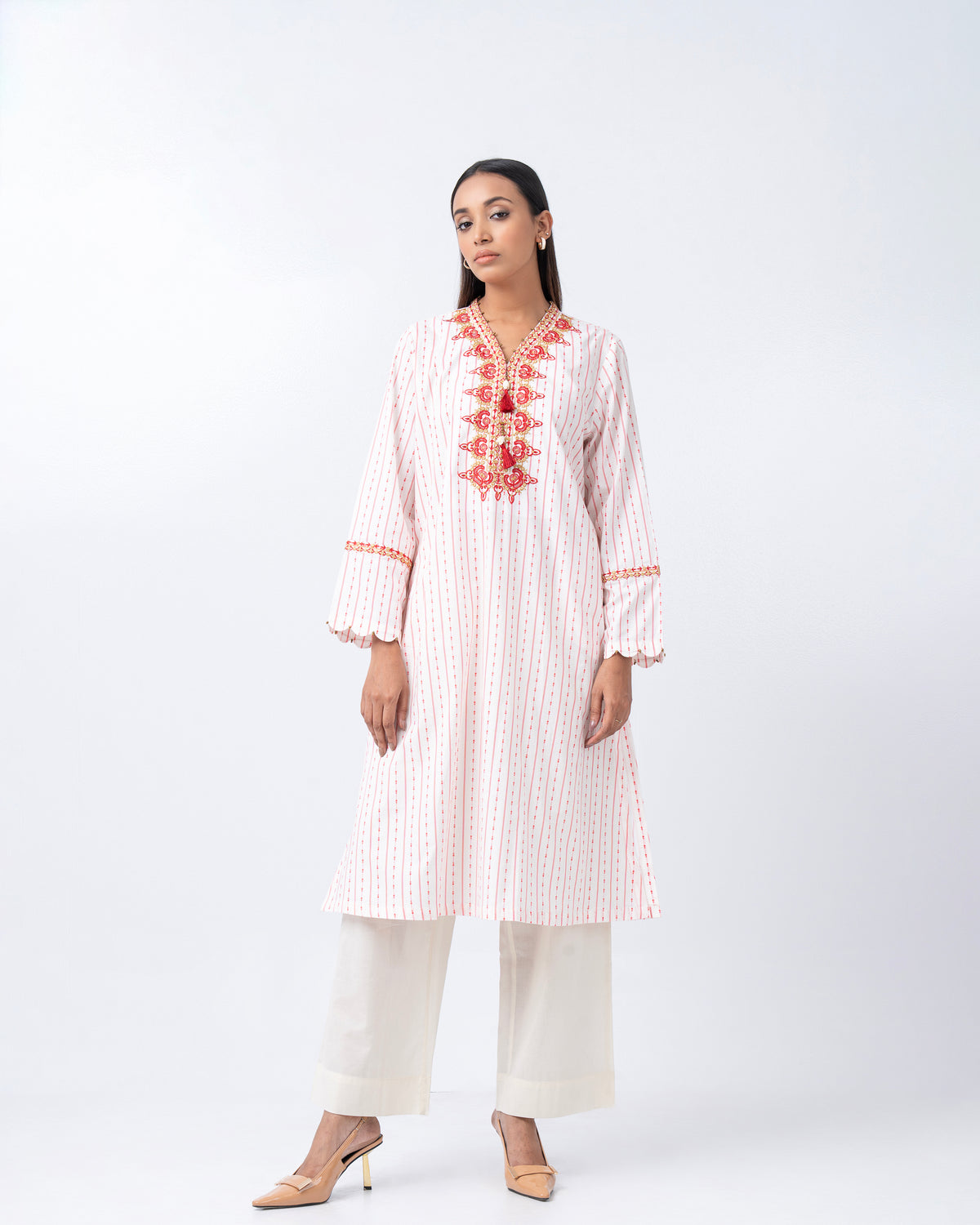 Relaxed Fit Embroidered One-Piece Ethnic Kurta