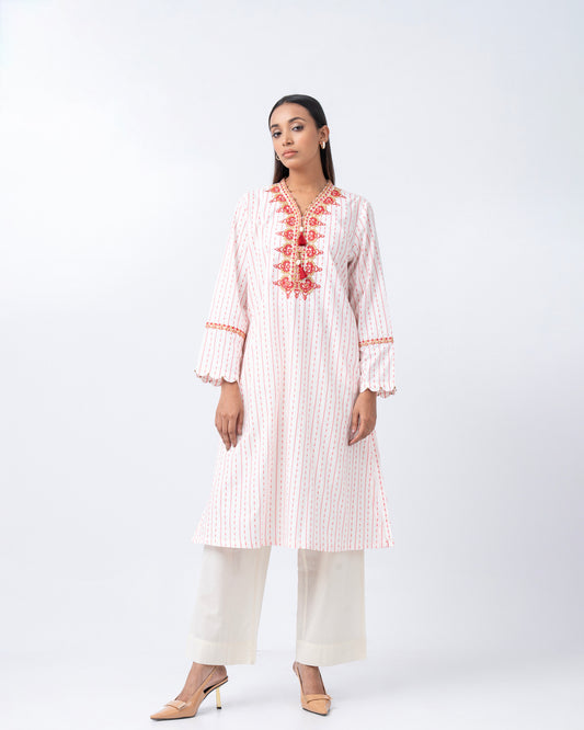Relaxed Fit Embroidered One-Piece Ethnic Kurta