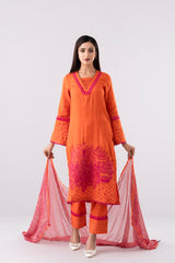 Smart Fit Embroidered Three-Piece Lawn