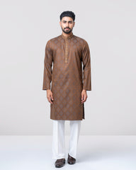 Regular Fit Embroidered Semi-Formal Panjabi