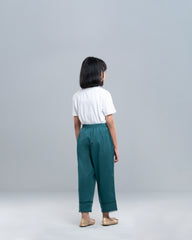 Girls' Lace-Trimmed Casual Palazzo (6-8 Years)