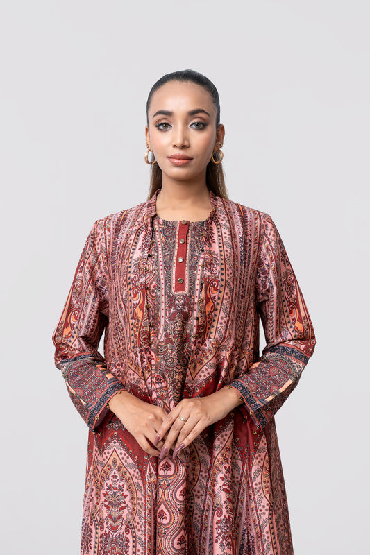 Smart Fit Sublimation Printed Three-Piece Formal Ethnic Set