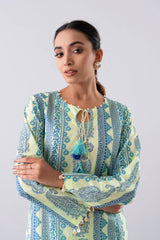 Relaxed Fit Printed Three-Piece Lawn with Cotton Dupatta