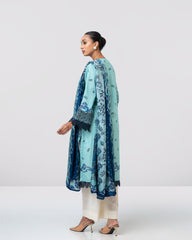 Smart Fit Printed Two-Piece Lawn with Silk Dupatta