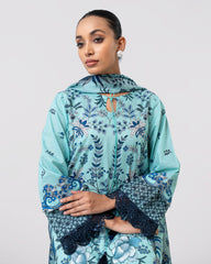 Smart Fit Printed Two-Piece Lawn with Silk Dupatta