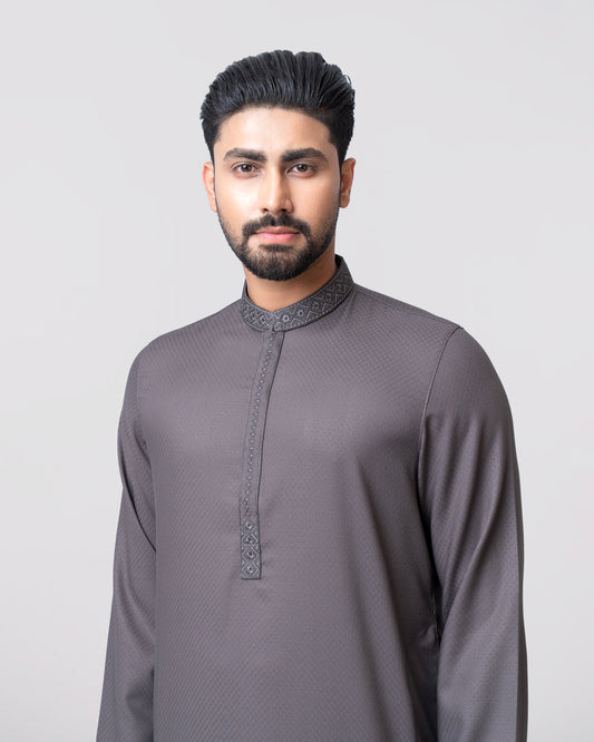 Regular Fit Embroidered Semi-Formal Panjabi