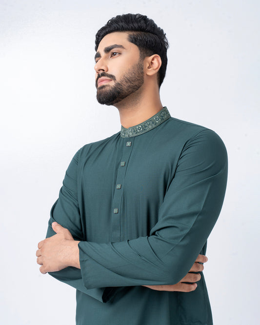 Regular Fit Embroidered Semi-Formal Panjabi