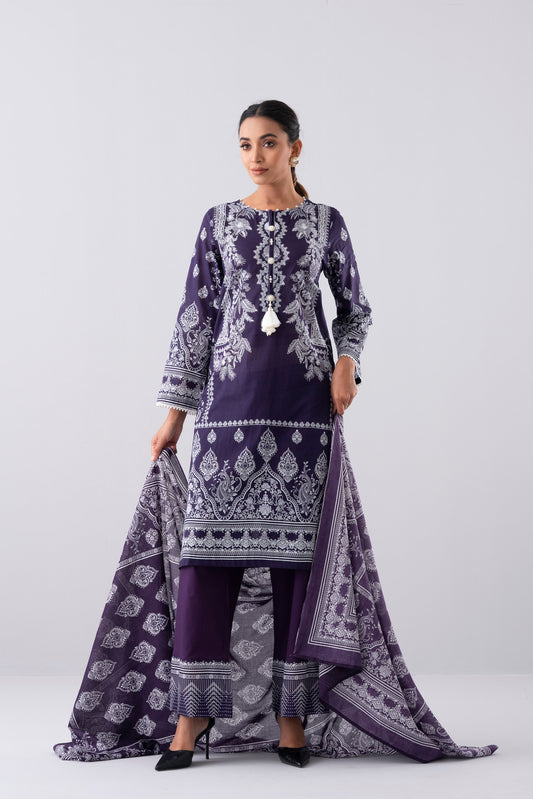 Smart Fit Digital Printed Three-Piece Lawn with Cotton Dupatta