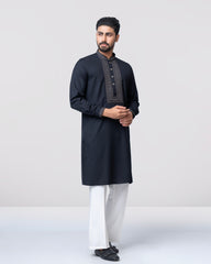 Regular Fit Embroidered Blended Fabric Formal Panjabi