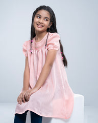 Princess Embroidered Smocked Fancy Ethnic Top (2-4 Years)