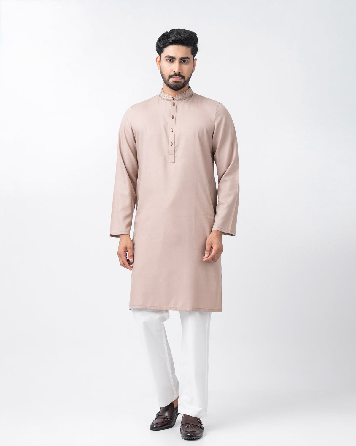 Regular Fit Embroidered Semi-Formal Panjabi