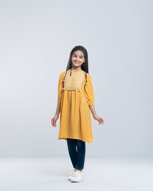 Princess Modal Embroidered Ethnic Kurti (2-4 Years)