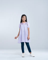 Princess Embroidered Smocked Fancy Ethnic Top (6-8 Years)