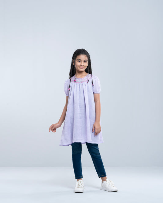 Princess Embroidered Smocked Fancy Ethnic Top (2-4 Years)