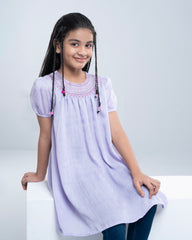 Princess Embroidered Smocked Fancy Ethnic Top (2-4 Years)