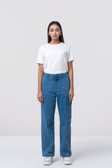 Wide-Leg High-Waist Denim