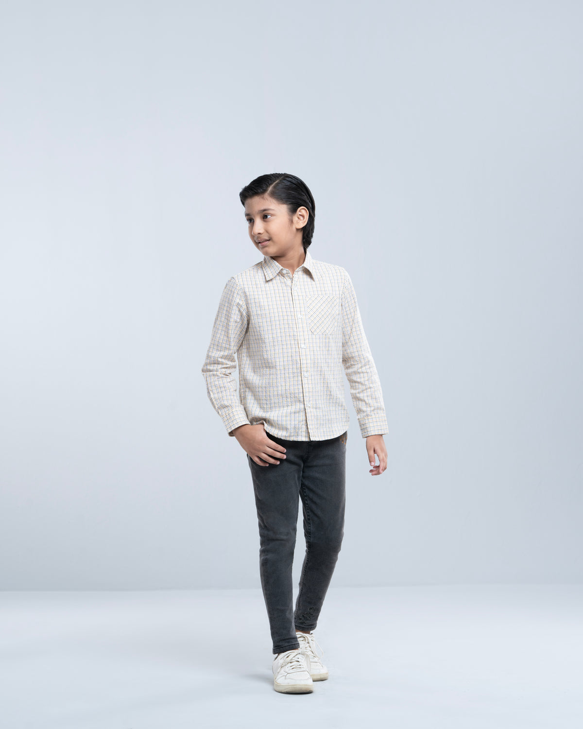 Boys' Micro Check Casual Shirt (2-4 Years)