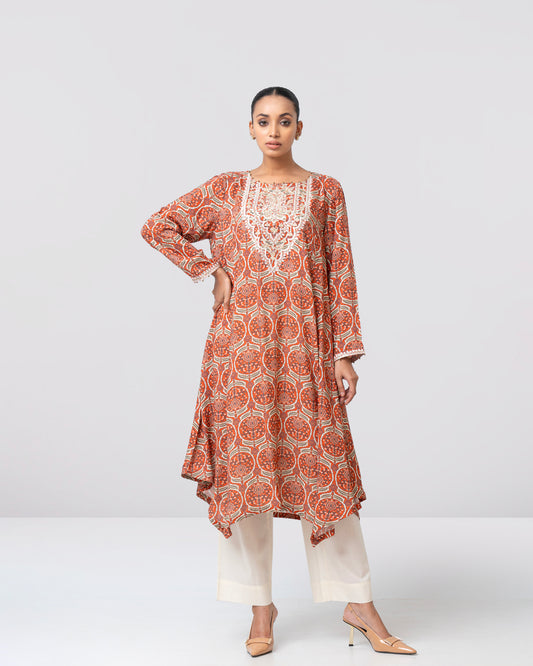 Smart Fit Embroidered One-Piece Ethnic Kurta