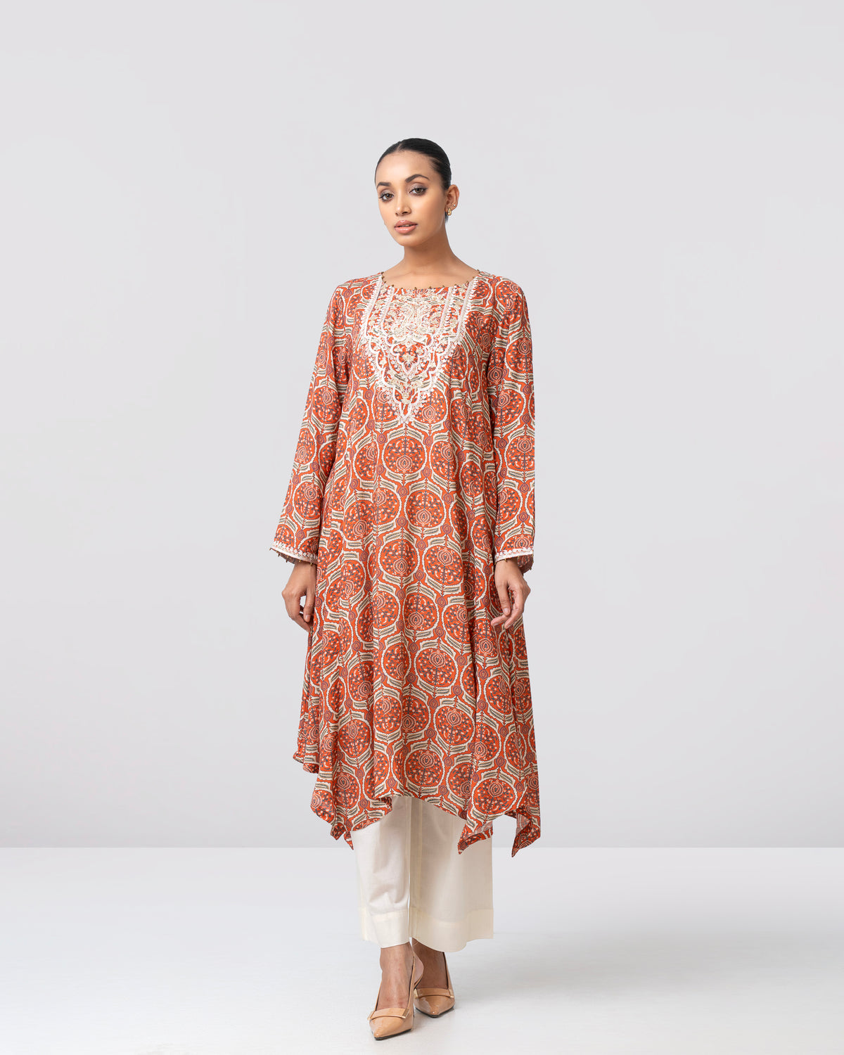 Smart Fit Embroidered One-Piece Ethnic Kurta