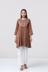 Smart Fit Embroidered Georgette Ethnic Kurti