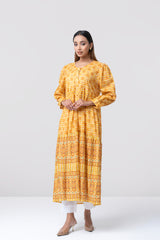 Regular Fit Digital Printed Long Dress - Mystika