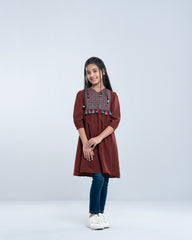 Princess Modal Embroidered Ethnic Kurti (6-8 Years)