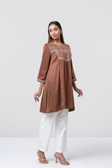 Smart Fit Embroidered Georgette Ethnic Kurti