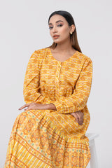 Regular Fit Digital Printed Long Dress - Mystika