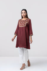 Smart Fit Embroidered Georgette Ethnic Kurti