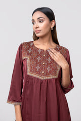 Smart Fit Embroidered Georgette Ethnic Kurti
