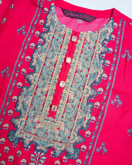 Princess Embroidered Three-Piece Lawn with Chiffon Dupatta (6-8 Years)