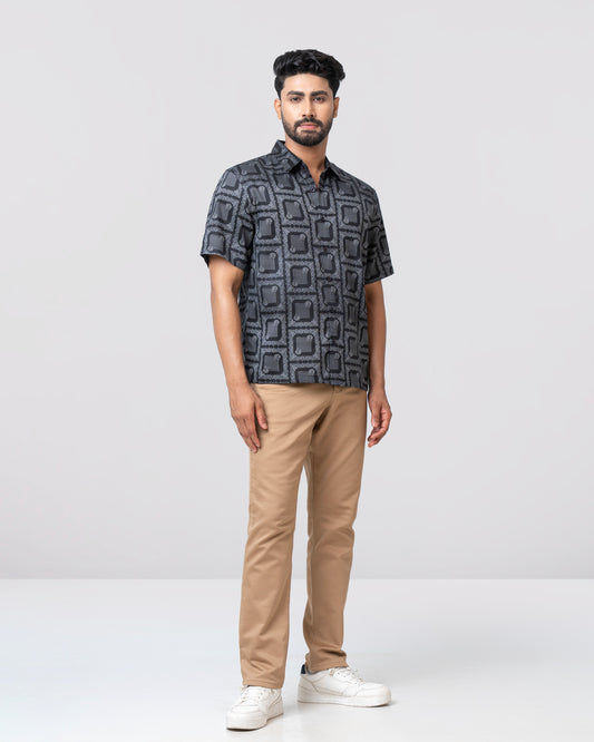 Relaxed Fit Printed Casual Shirt