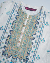 Princess Embroidered Three-Piece Lawn with Chiffon Dupatta (10-14 Years)