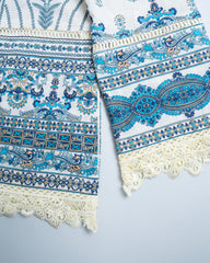 Princess Embroidered Three-Piece Lawn with Chiffon Dupatta (6-8 Years)
