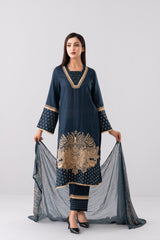 Smart Fit Embroidered Three-Piece Lawn